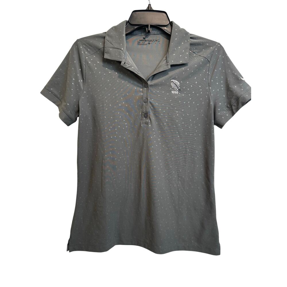 Nike Golf Dri-Fit 1898 Slate Gray Polo Shirt Medium